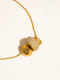 Énora 18K Gold Non-Tarnish CZ Bead Necklace: Yellow Gold
