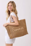 MÍSTIKA STRAW TOTE BAG: TAN