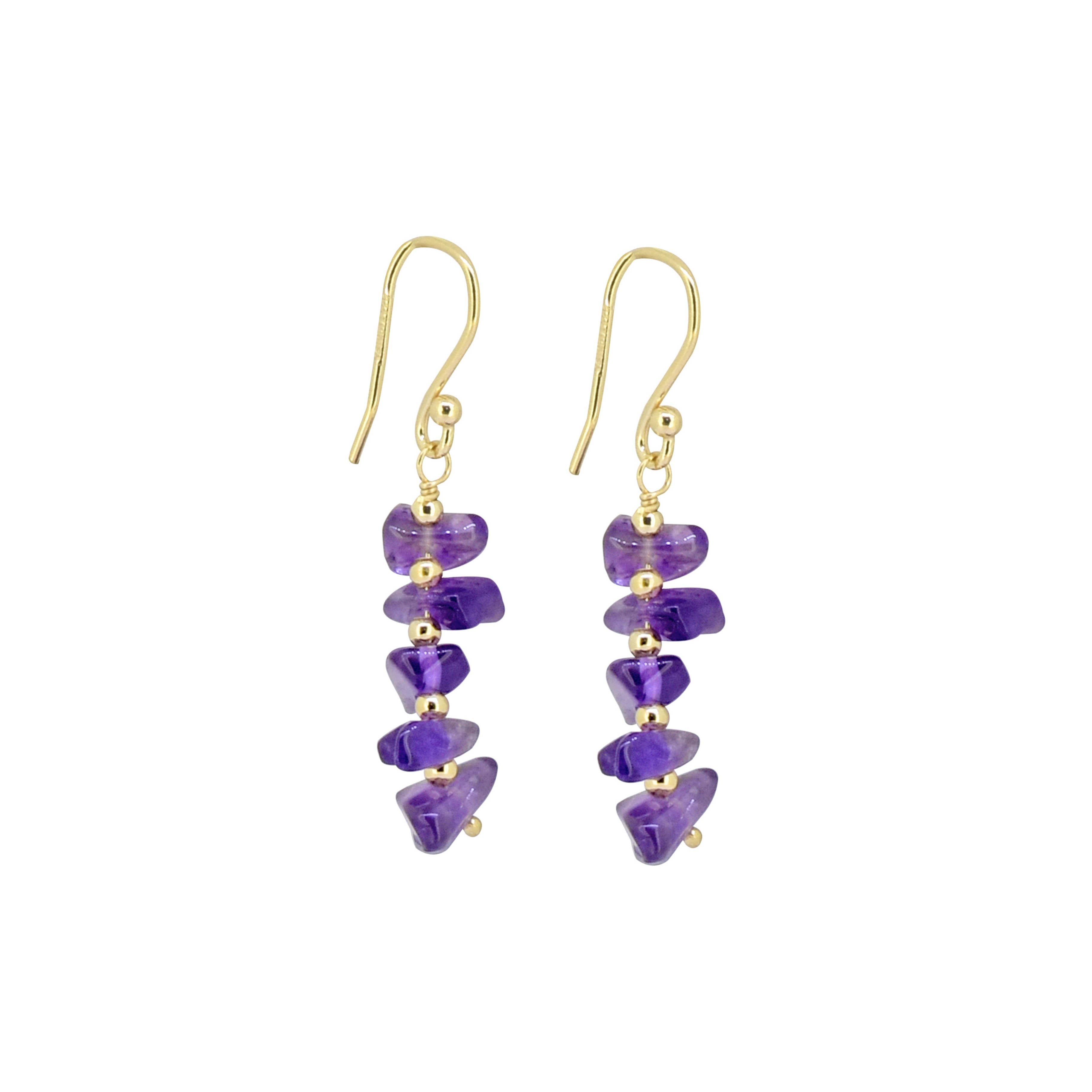 MÍSTIKA AMETHYST CASCADE DANGLE EARRINGS