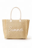 MÍSTIKA STRAW TOTE BAG: BEIGE
