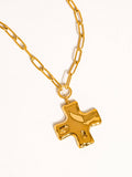 MÍSTIKA 18K GOLD CROSS NECKLACE