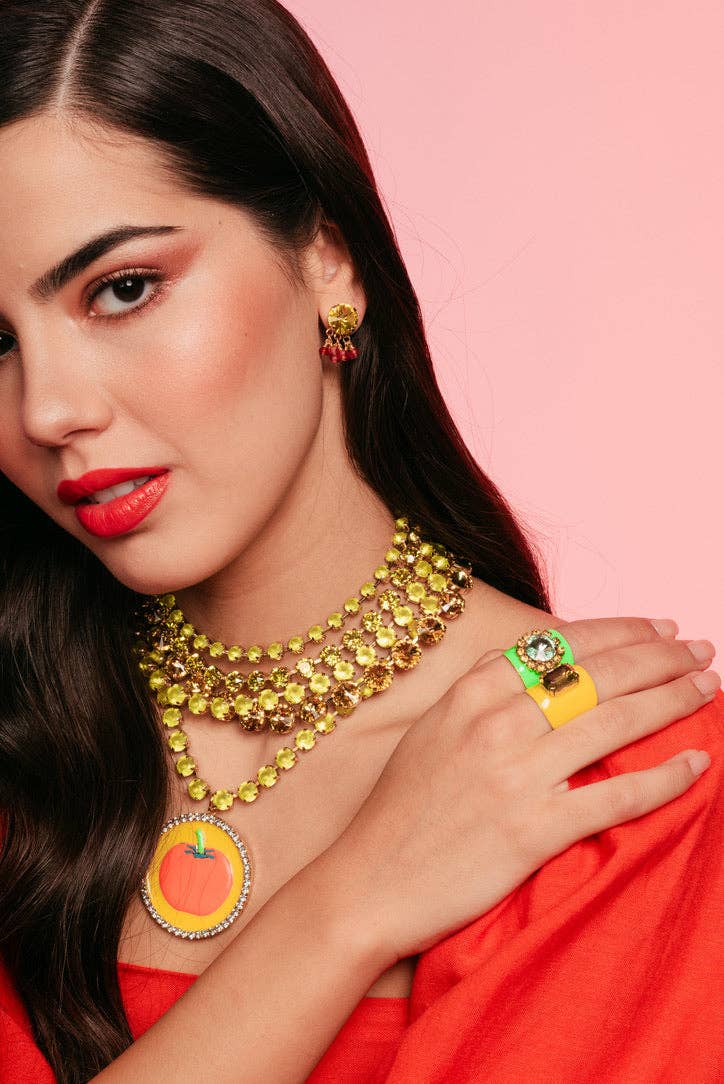 TOVA JACCI RING IN ENAMEL : BABY BLUE