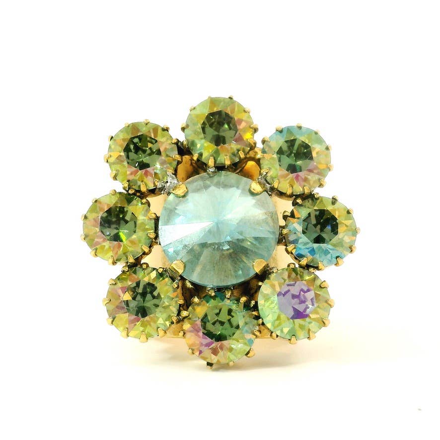 TOVA CHRISLEY FLOWER RING: PERIDOT BRANDY