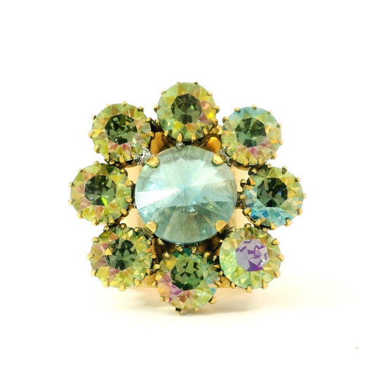 TOVA CHRISLEY FLOWER RING: PERIDOT BRANDY