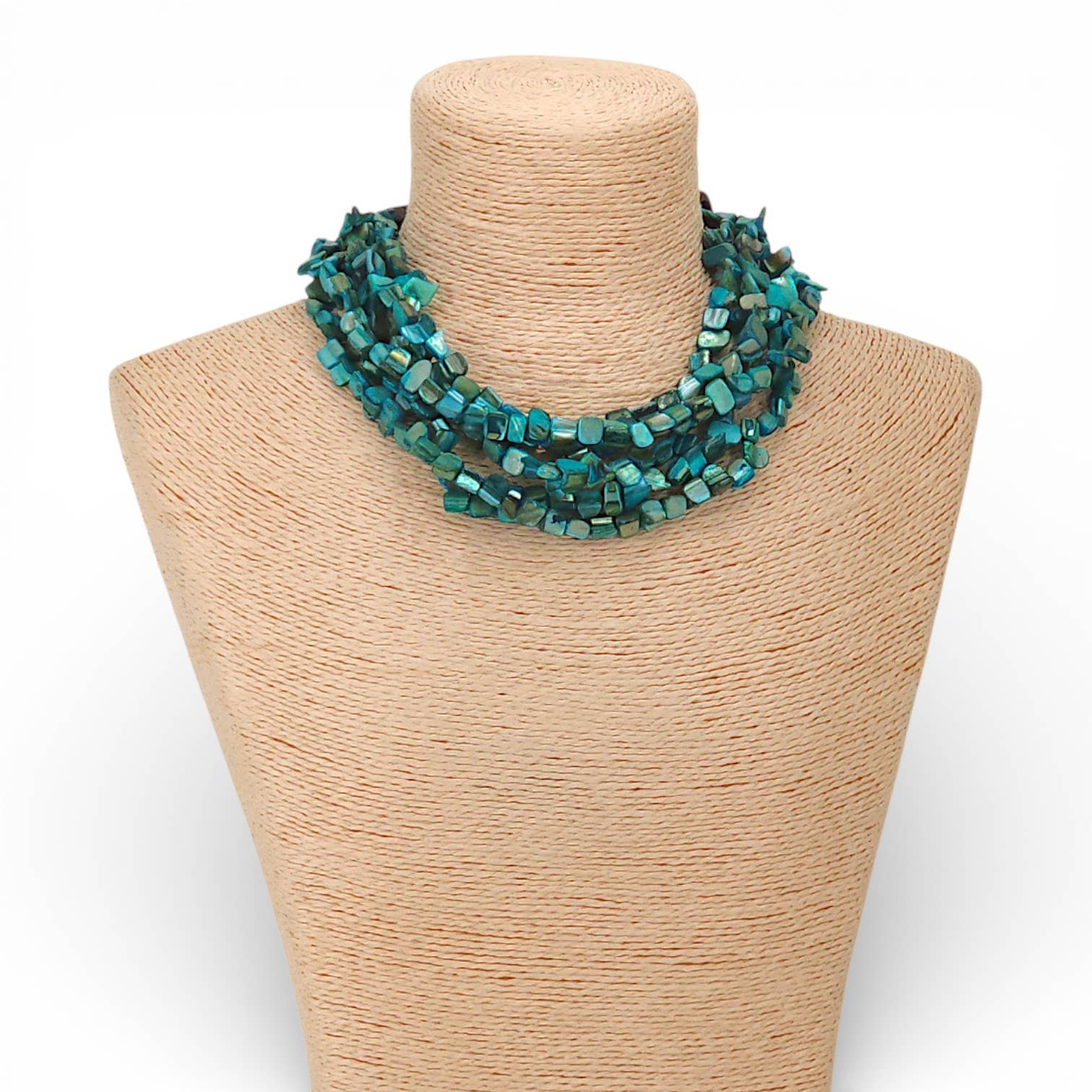 MÍSTIKA SANTORINI TURQUOISE BEADED COLLAR