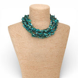 MÍSTIKA SANTORINI TURQUOISE BEADED COLLAR