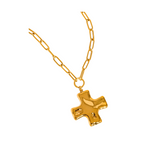 MÍSTIKA 18K GOLD CROSS NECKLACE