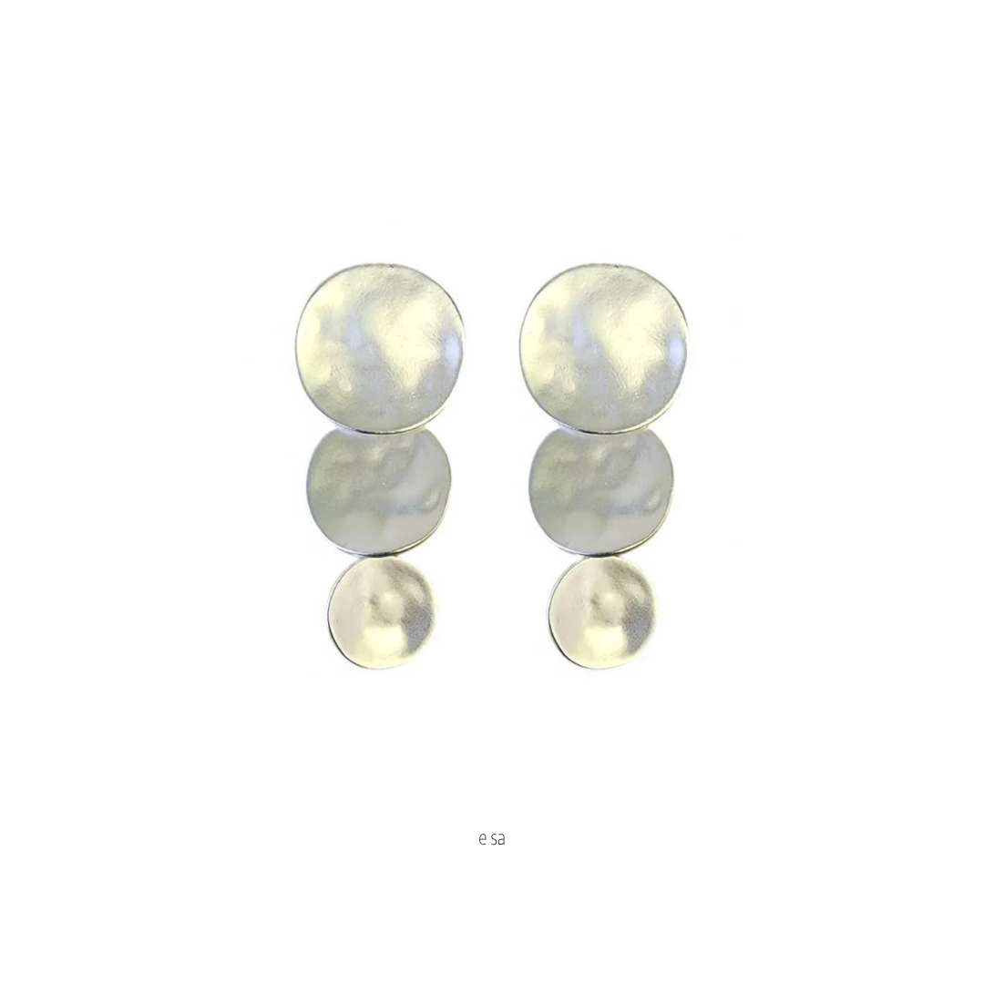 MÍSTIKA SILVER DISC EARRINGS
