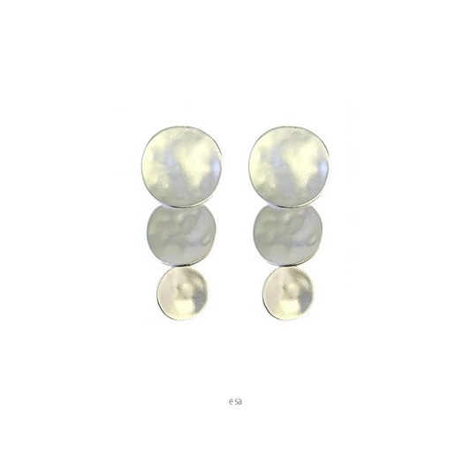 MÍSTIKA SILVER DISC EARRINGS