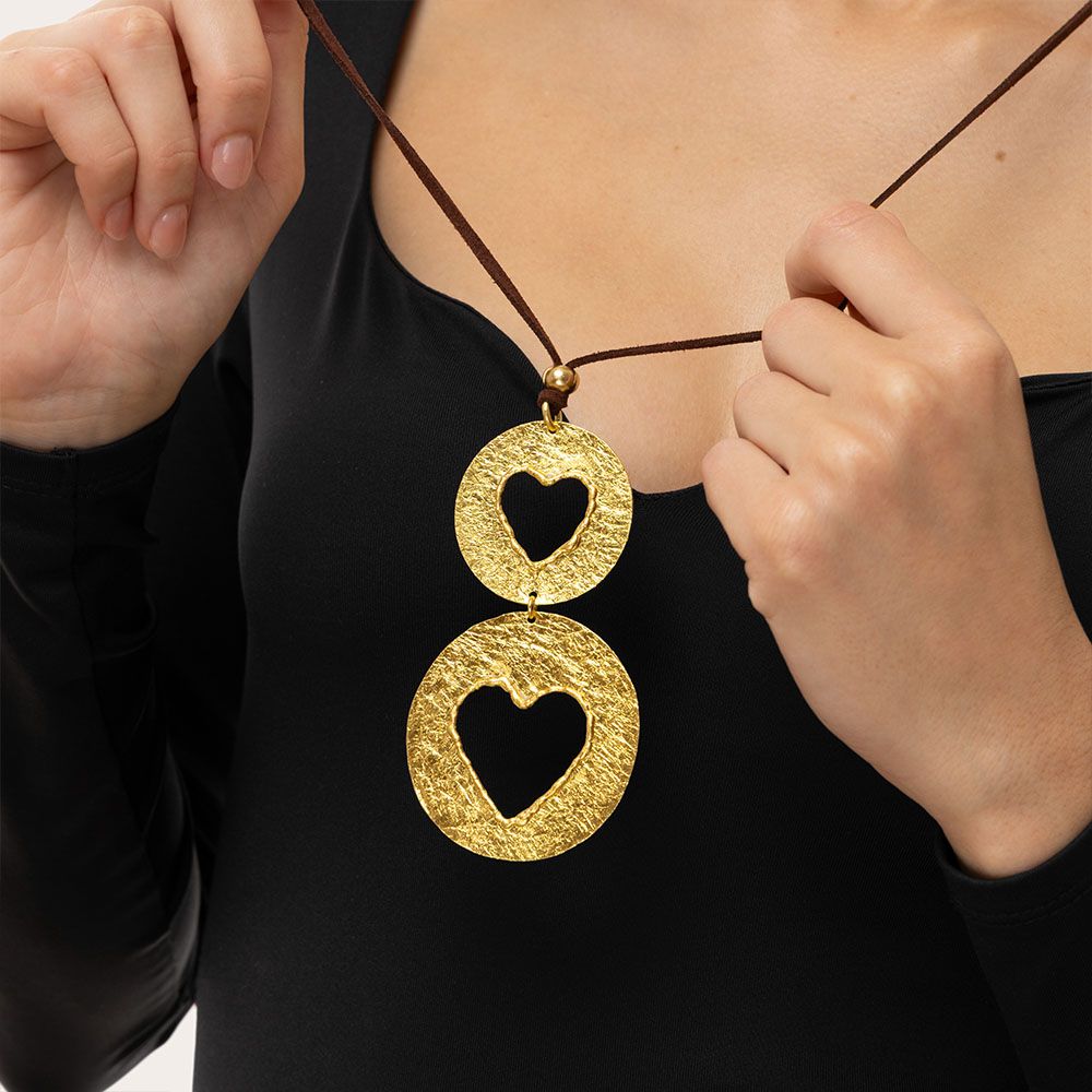 VESTOPAZZO PENDENTE PLACCHE CUORI BUCATI