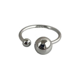 MÍSTIKA 925 ADJUSTABLE DUAL BALL RING