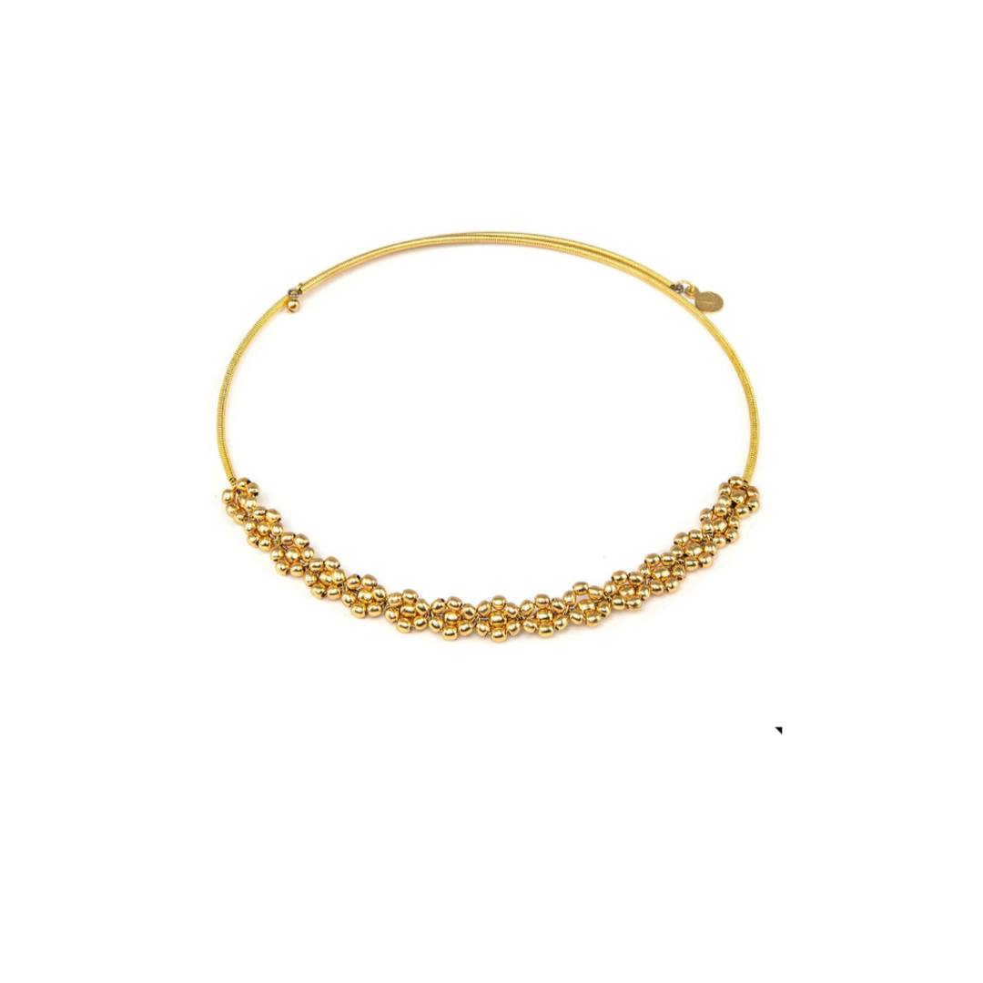 VESTOPAZZO GOLDEN FLOWER BEADS CHOKER